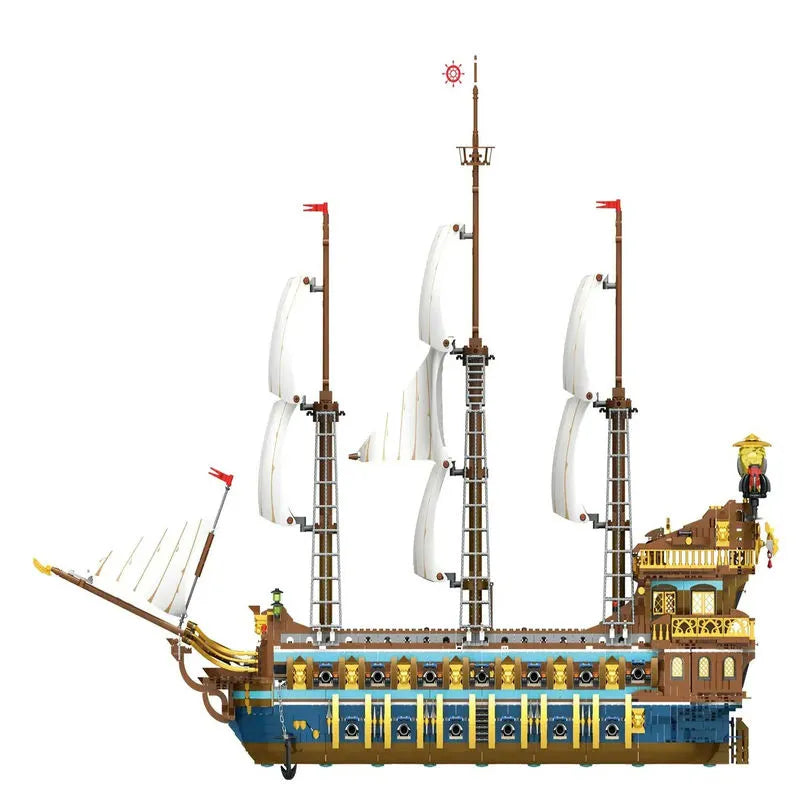 Reobrix MOC Building Block Set: The Royal Fleet Sun Pirates Ship, Model 66011