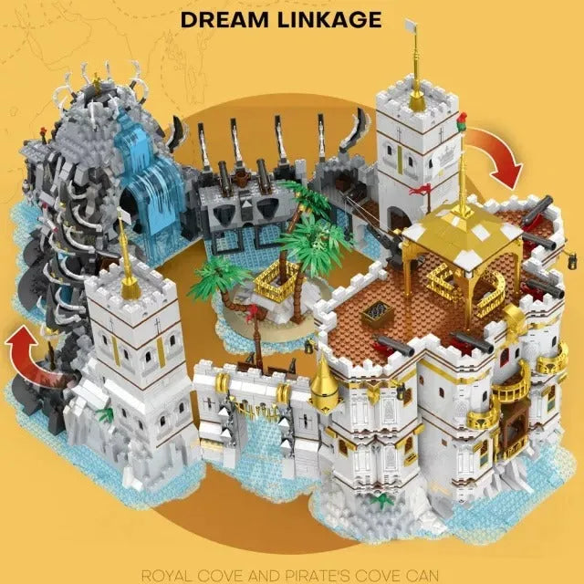 Reobrix MOC Building Block Set: Pirate MOC The Royal Bay, Model 66013