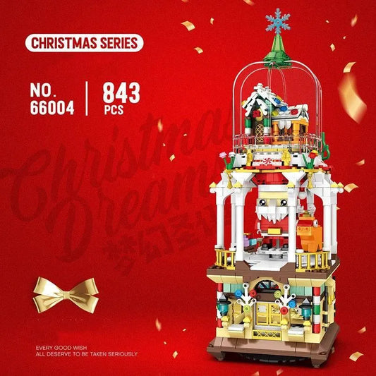 Reobrix Building Block Set: Christmas Dreams Winter Santa, Model RE66004