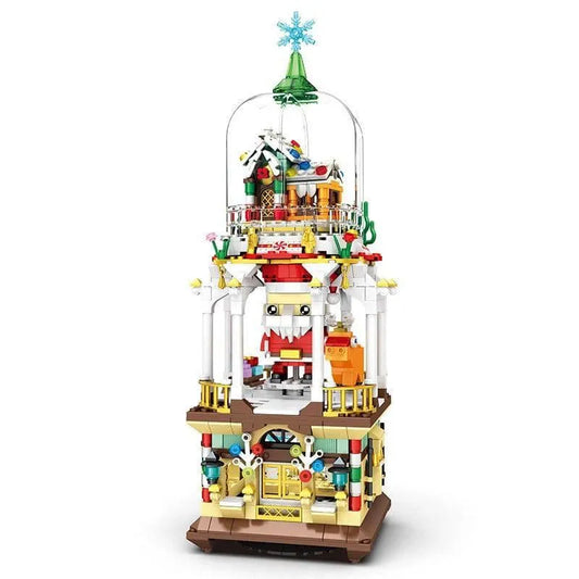 Reobrix Building Block Set: Christmas Dreams Winter Santa, Model RE66004