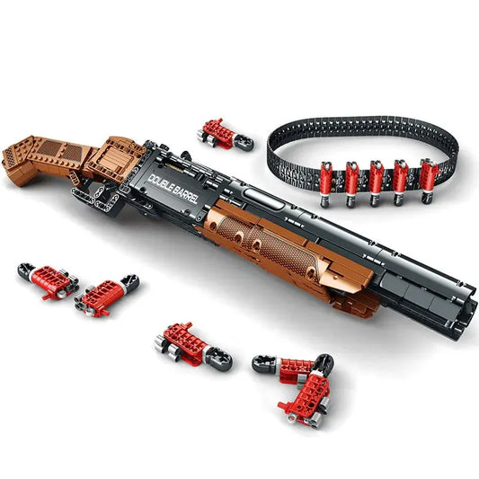 Reobrix MOC Building Block Set: Double Barrel Shotgun Gun, Model 77028