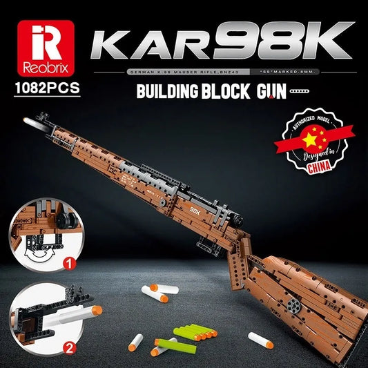 Reobrix MOC Building Block Set: Mauser 98K Sniper Rifle Gun, Model 77003