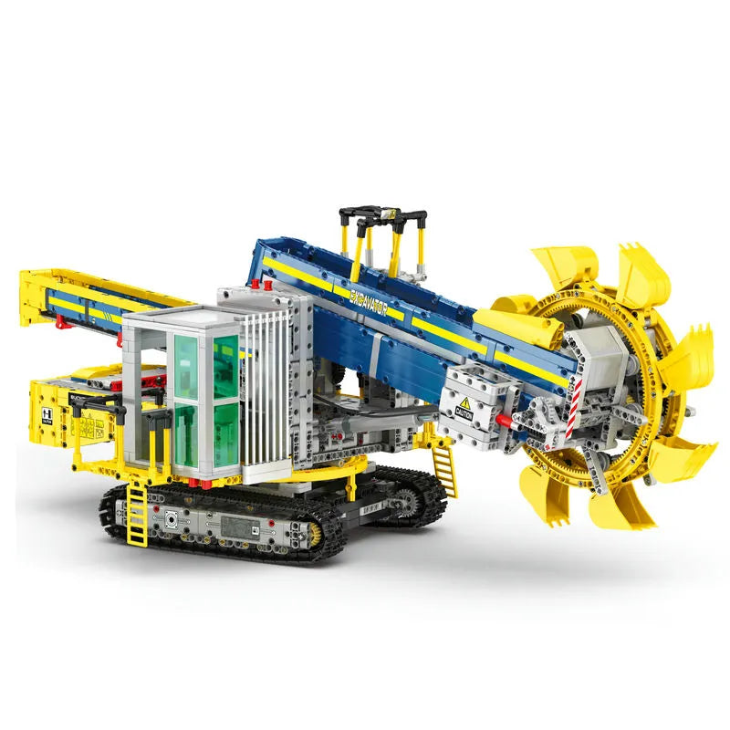 Reobrix MOC Motorized Building Block Set: 22017 RC APP Bucket Wheel Excavator, Model RE22017