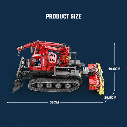 Reobrix MOC Motorized Building Block Set: 22019 RC Winter Snow Groomer Truck, Model RE22019