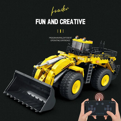 Reobrix MOC Building Block Set: APP Motorized RC Loader Excavator Truck 22009, Model RE22009
