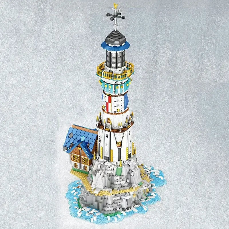 Reobrix MOC Building Block Set: Street Medieval Light House, Model 66028