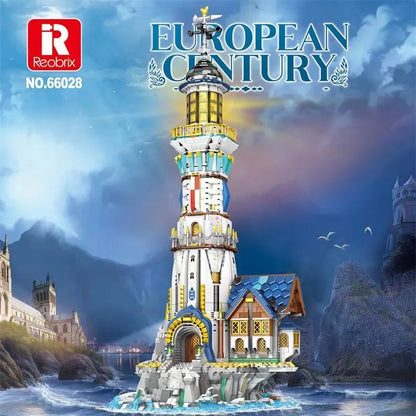 Reobrix MOC Building Block Set: Street Medieval Light House, Model 66028