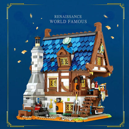 Reobrix MOC Building Block Set: Medieval Town Blacksmith 66005