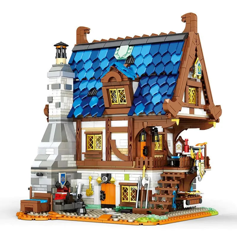 Reobrix MOC Building Block Set: Medieval Town Blacksmith 66005