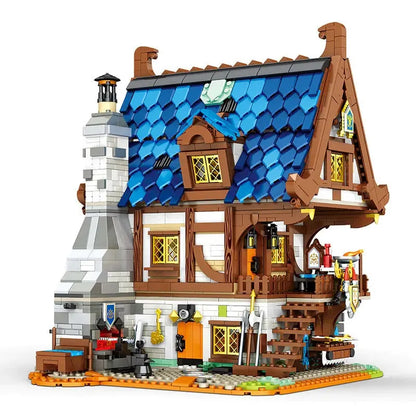 Reobrix MOC Building Block Set: Medieval Town Blacksmith 66005