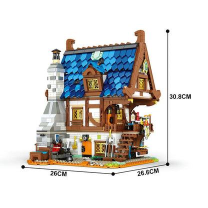 Reobrix MOC Building Block Set: Medieval Town Blacksmith 66005