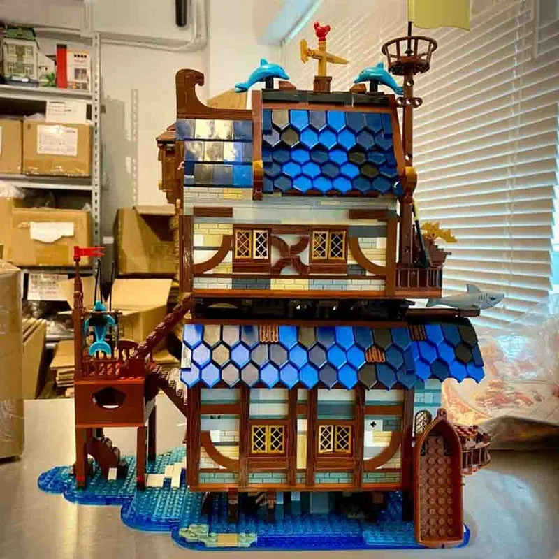 Reobrix MOC Building Block Set: Medieval Town Fishing Store 66007