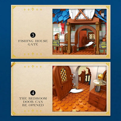 Reobrix MOC Building Block Set: Medieval Town Fishing Store 66007