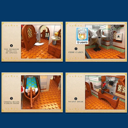 Reobrix MOC Building Block Set: Medieval Town Fishing Store 66007