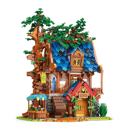 Reobrix MOC Building Block Set: Medieval Town Tree House, Model 66008