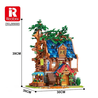 Reobrix MOC Building Block Set: Medieval Town Tree House, Model 66008