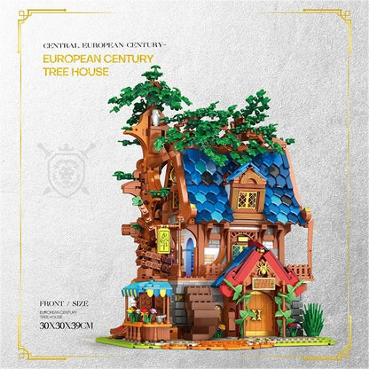 Reobrix MOC Building Block Set: Medieval Town Tree House, Model 66008
