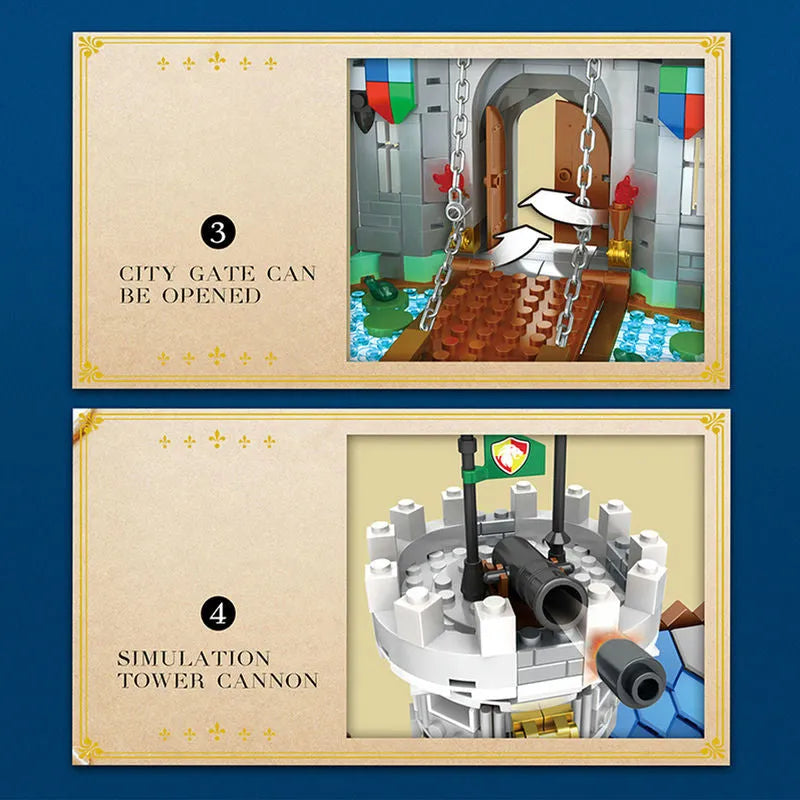 Reobrix MOC Building Block Set: The Golden Lion Castle, Model 66006
