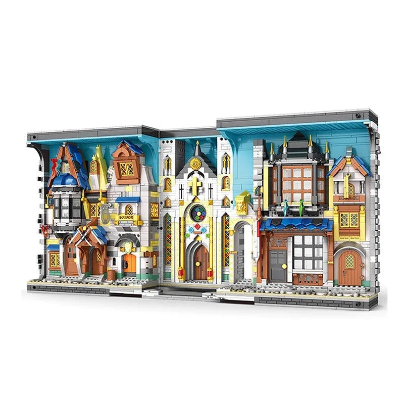 Reobrix MOC Building Block Set: Street Medieval City Market, Model 66026