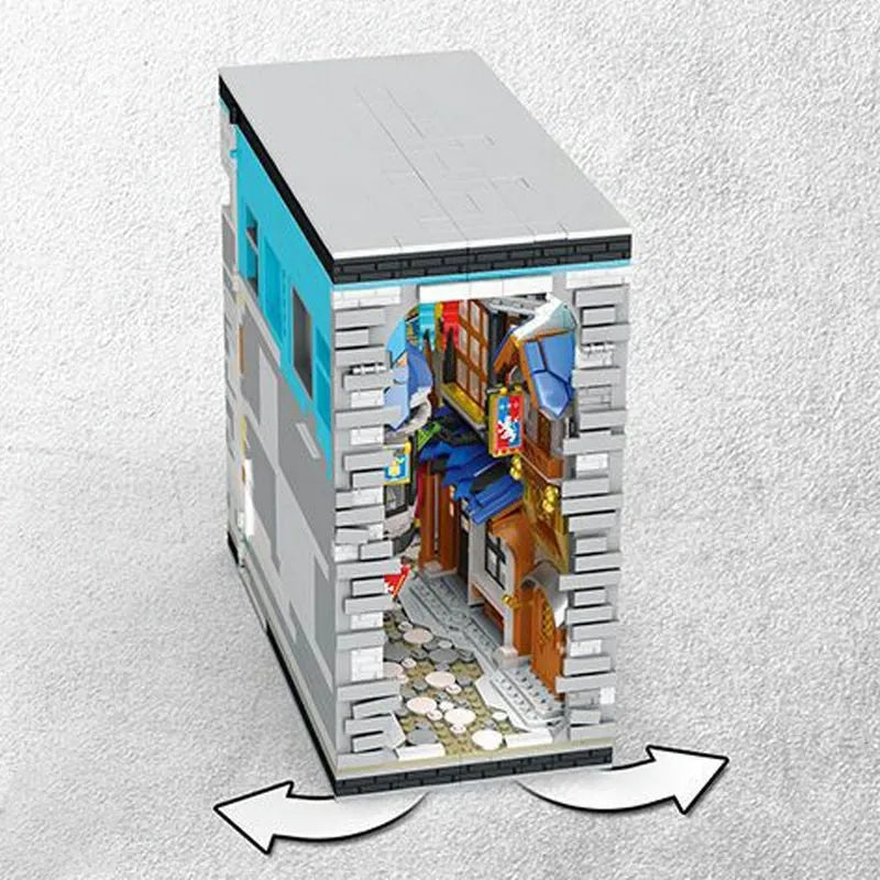 Reobrix MOC Building Block Set: Street Medieval City Market, Model 66026