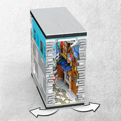 Reobrix MOC Building Block Set: Street Medieval City Market, Model 66026