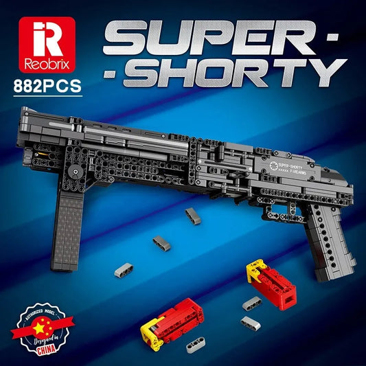 Reobrix MOC Building Block Set: Gun Super Shorty Pistol 77002, Model RE77002