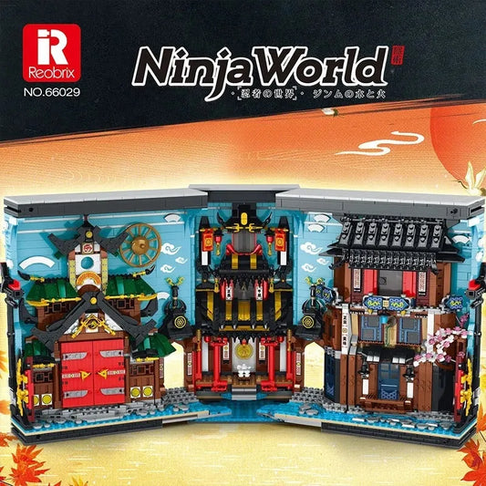 Reobrix MOC Building Block Set: Ninjago Movie The Ninja World Book, Model RE66029
