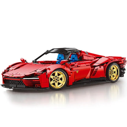 Reobrix MOC Building Block Set: RC Motorized Ferrari Daytona SP3 Racing Car 11025, Model RE11025PF