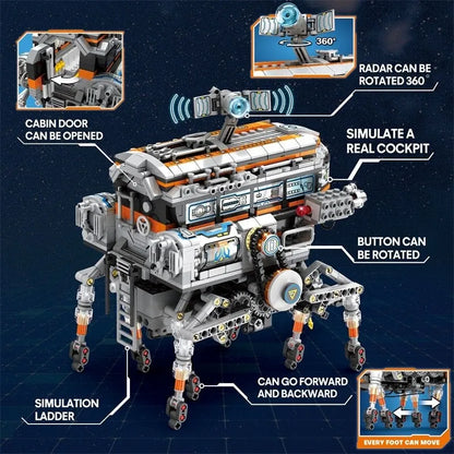 Reobrix MOC Motorized Building Block Set: RC Star Revenge Space Walker Robot, Model 99003