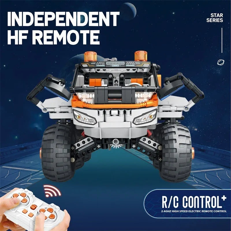 Reobrix MOC Motorized Building Block Set: RC Star Revenge Transporter Truck, Model 99005