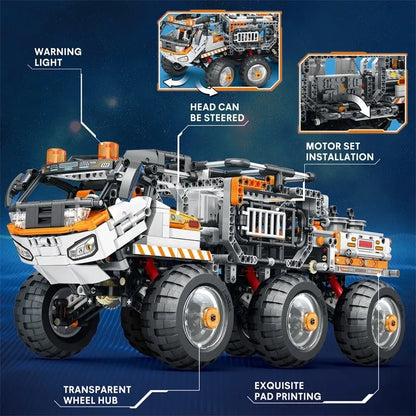 Reobrix MOC Motorized Building Block Set: RC Star Revenge Transporter Truck, Model 99005