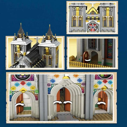 Reobrix MOC Building Block Set: Street Expert Medieval City Church, Model 66027