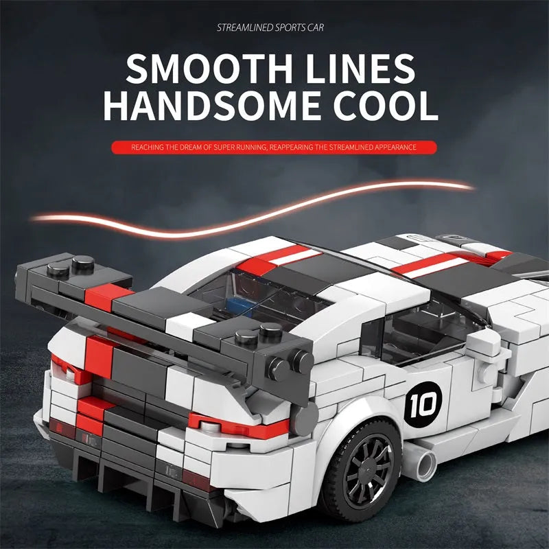 Reobrix MOC Building Block Set: 683 Dodge Viper Hyper Racing Car