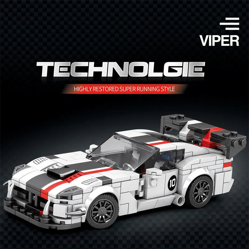 Reobrix MOC Building Block Set: 683 Dodge Viper Hyper Racing Car
