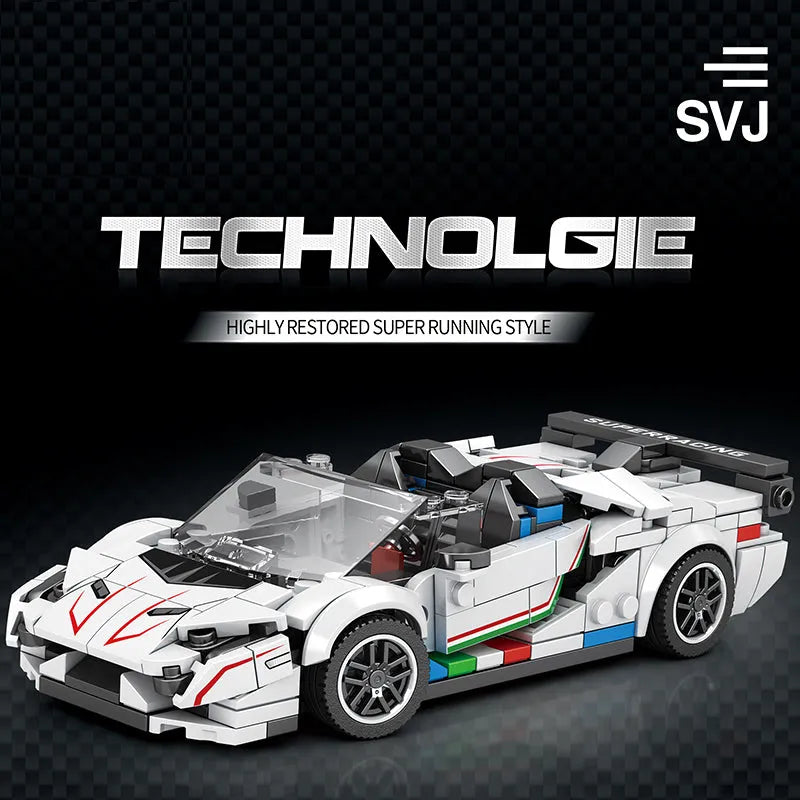 Reobrix MOC Building Block Set: 687 Lambo Aventador SVJ Hyper Racing Car
