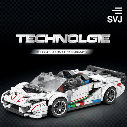 Reobrix MOC Building Block Set: 687 Lambo Aventador SVJ Hyper Racing Car