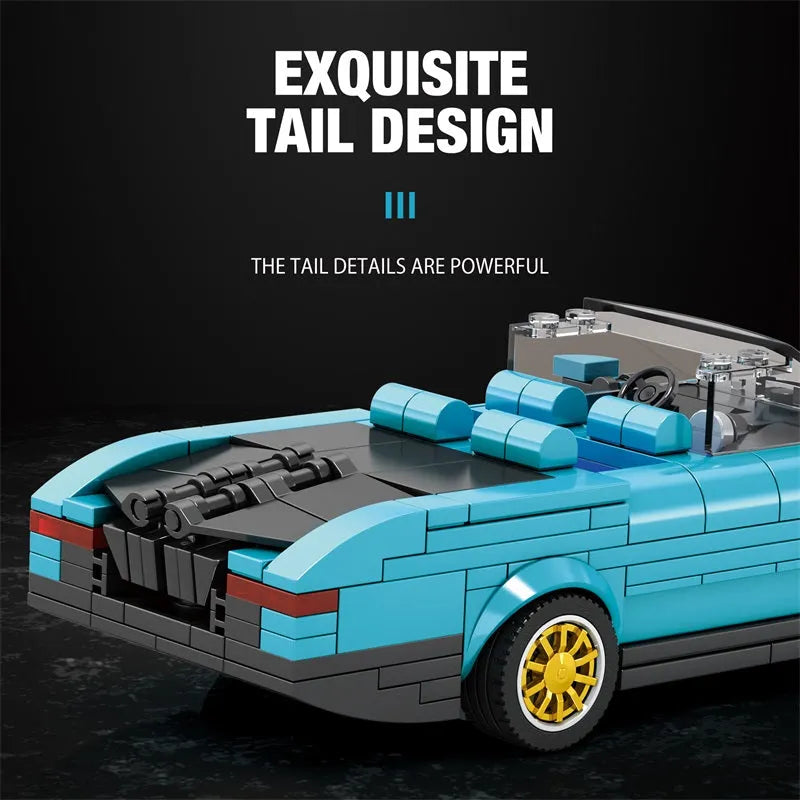 Reobrix MOC Building Block Set: 688 RR Boat Tail Classic Racing Car