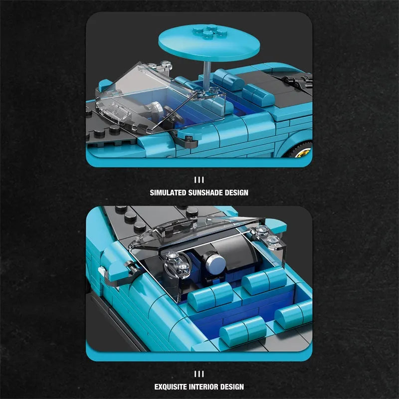 Reobrix MOC Building Block Set: 688 RR Boat Tail Classic Racing Car