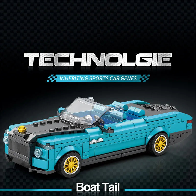 Reobrix MOC Building Block Set: 688 RR Boat Tail Classic Racing Car