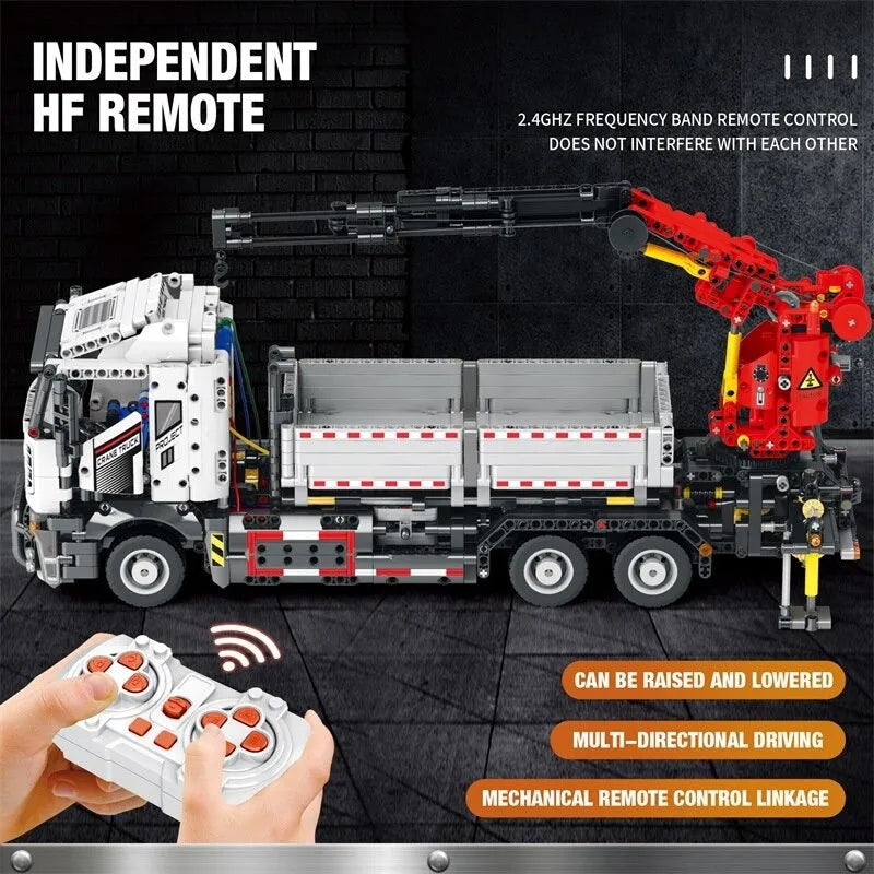 Reobrix MOC Building Block Set: APP Motorized RC Crane Truck 22011, Model RE22011