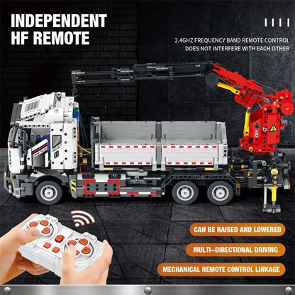 Reobrix MOC Building Block Set: APP Motorized RC Crane Truck 22011, Model RE22011