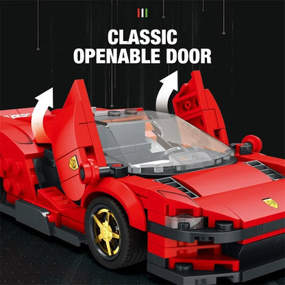 Reobrix MOC Building Block Set: Ferrari Daytona SP3 11027 Super Racing Car, Model RE11027
