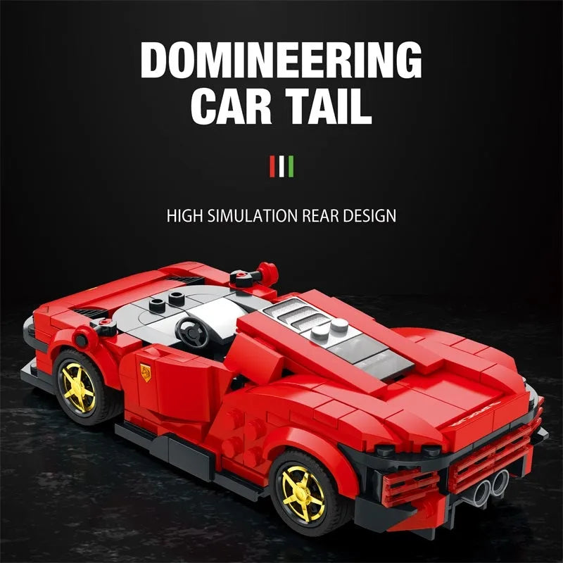 Reobrix MOC Building Block Set: Ferrari Daytona SP3 11027 Super Racing Car, Model RE11027