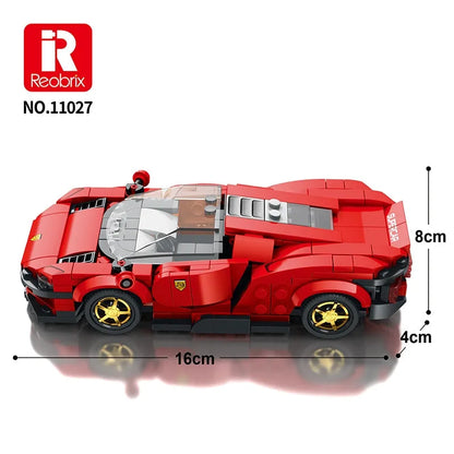 Reobrix MOC Building Block Set: Ferrari Daytona SP3 11027 Super Racing Car, Model RE11027