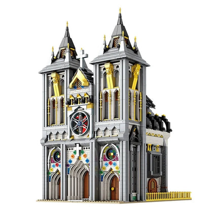 Reobrix MOC Building Block Set: Street Expert MOC Medieval City Church Building, Model 66027