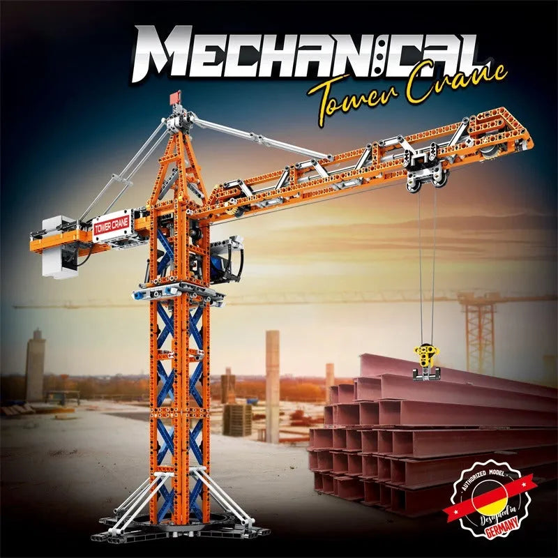 Reobrix Building Block Set: APP Motorized RC Tower Crane, Model RE22013