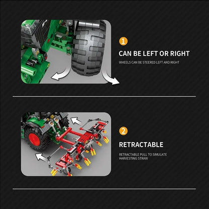 Reobrix MOC Building Block Set: RC APP Motorized Agricultural Tractor, Model RE22015
