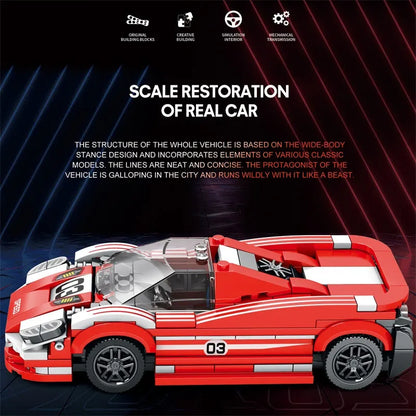 Reobrix MOC Building Block Set: 680 Porsche 917 Super Racing Car