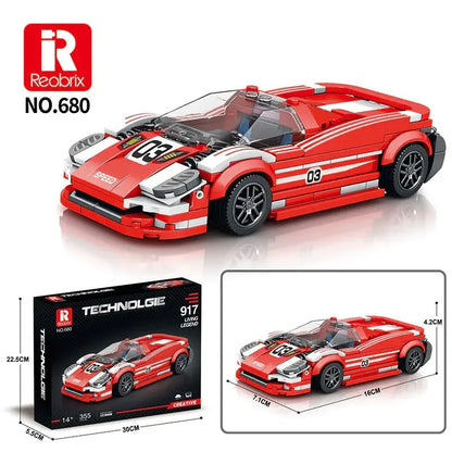 Reobrix MOC Building Block Set: 680 Porsche 917 Super Racing Car