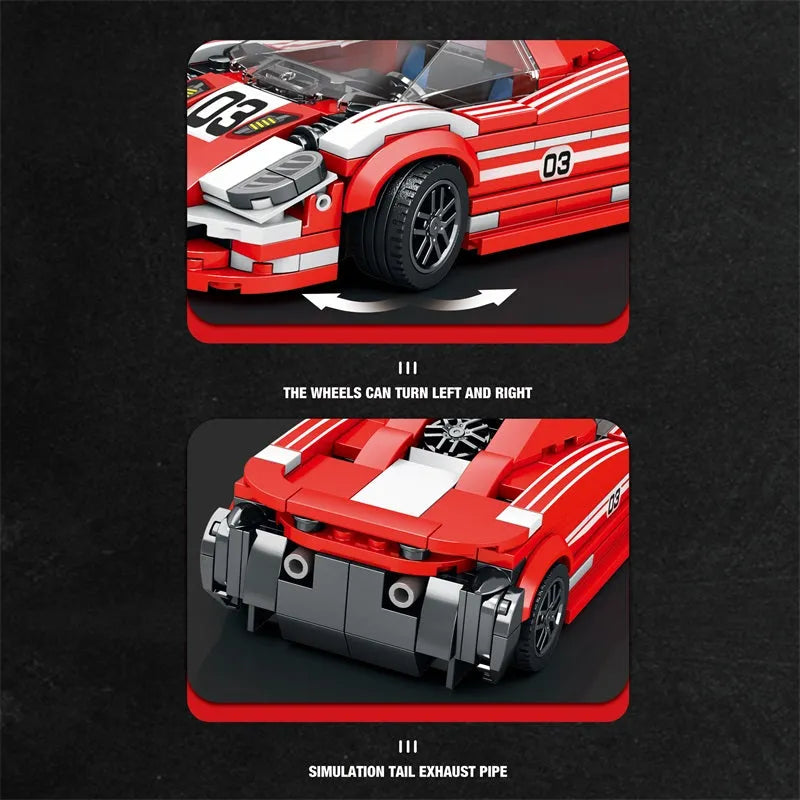 Reobrix MOC Building Block Set: 680 Porsche 917 Super Racing Car